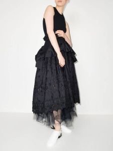 Simone Rocha Maxi-jurk met ruches Zwart
