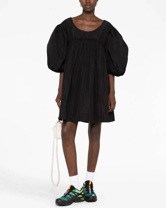 Simone Rocha Mini-jurk met pofmouwen Zwart
