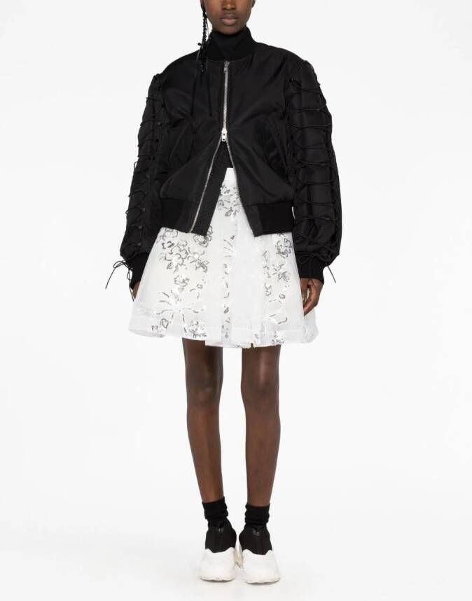 Simone Rocha Mini-rok met pailletten Wit