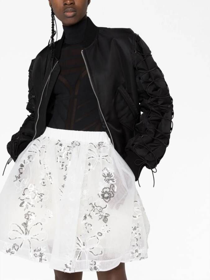 Simone Rocha Mini-rok met pailletten Wit