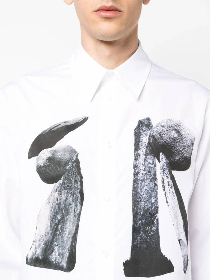 Simone Rocha Overhemd met print Wit