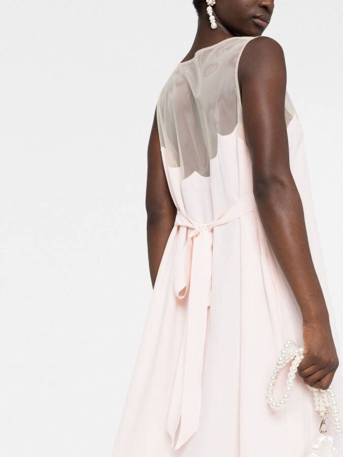 Simone Rocha Midi-jurk met doorzichtig vlak Roze