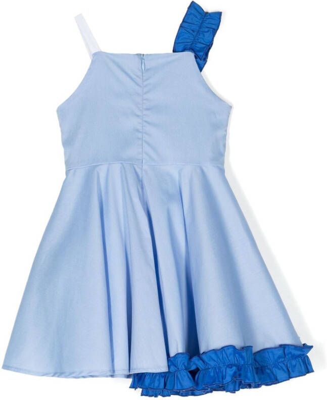 Simonetta Asymmetrische jurk Blauw