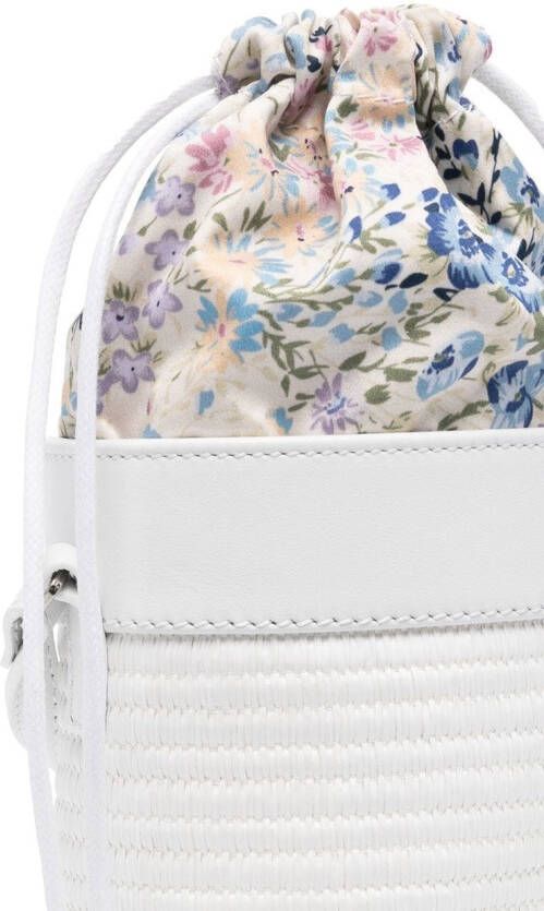 Simonetta Bucket-tas met bloemenprint Wit