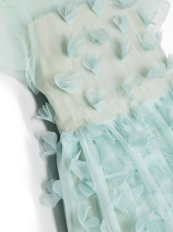 Simonetta Maxi-jurk met bloemenpatch Groen