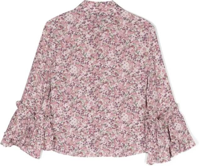 Simonetta Shirt met bloemenprint Roze