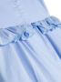Simonetta Geplooide jurk Blauw - Thumbnail 3