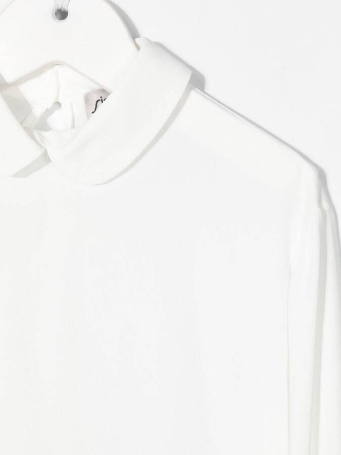 Simonetta Poloshirt met lange mouwen Wit