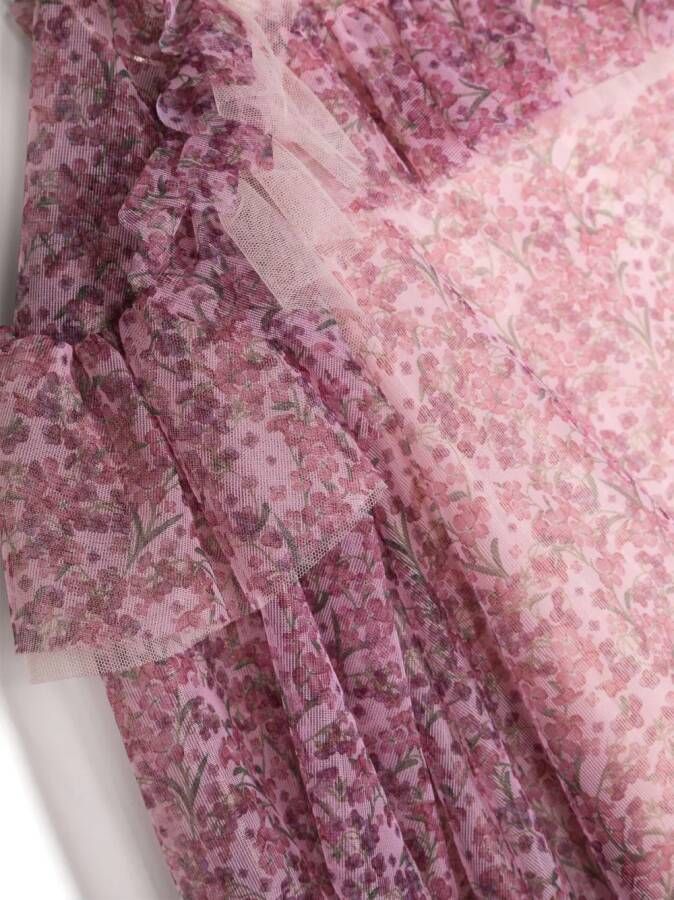 Simonetta Jurk met bloemenprint Roze