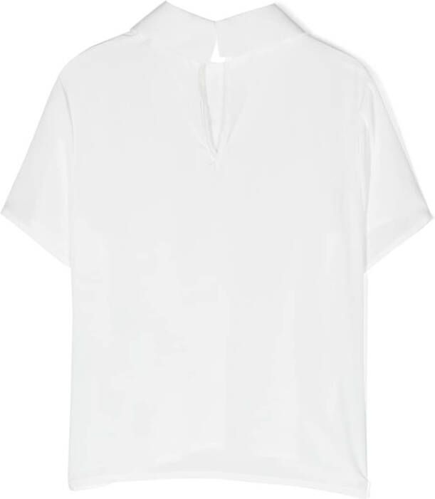 Simonetta Shirt met ronde kraag Wit