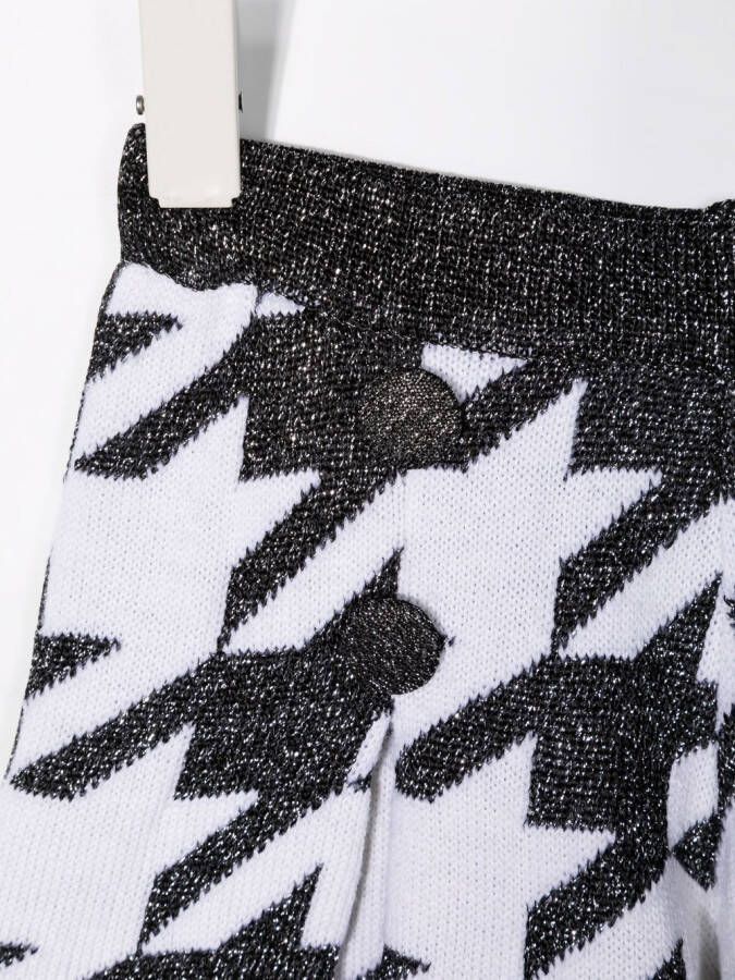 Simonetta Shorts met pied-de-poule print Zwart