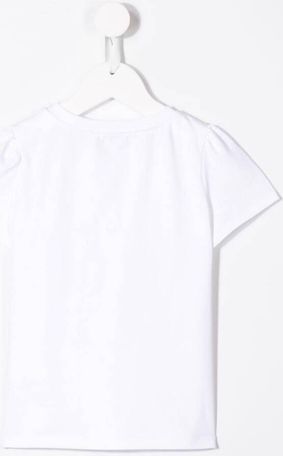Simonetta T-shirt met franje Wit