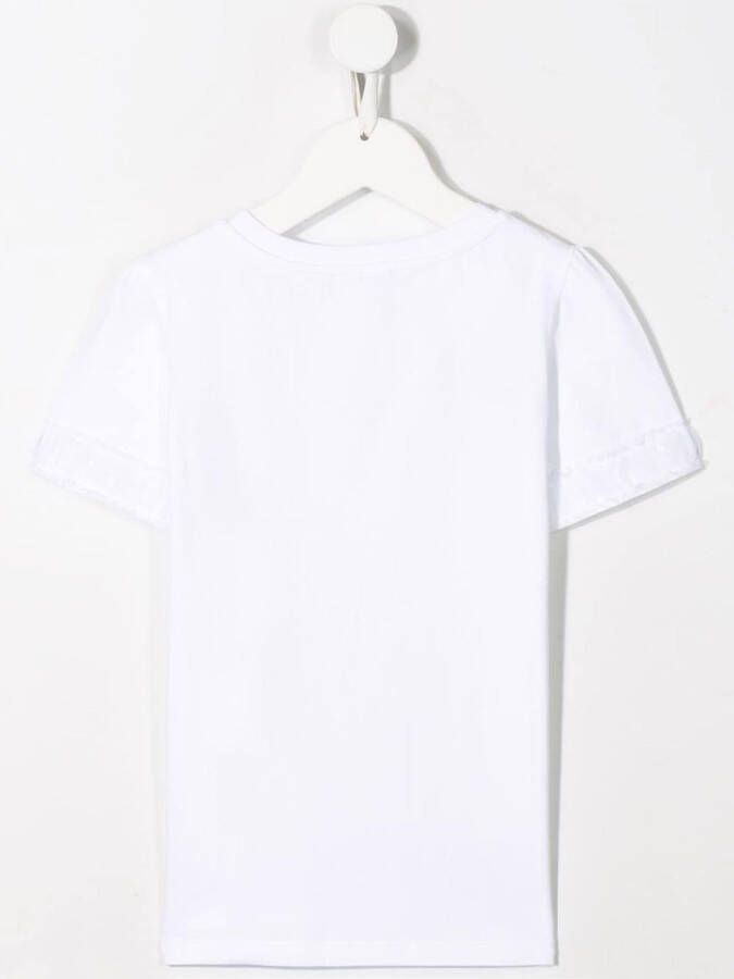 Simonetta T-shirt met grafische print Wit