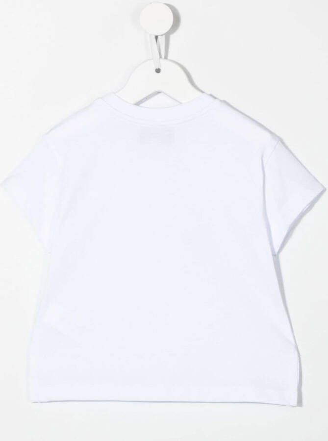 Simonetta T-shirt met grafische print Wit
