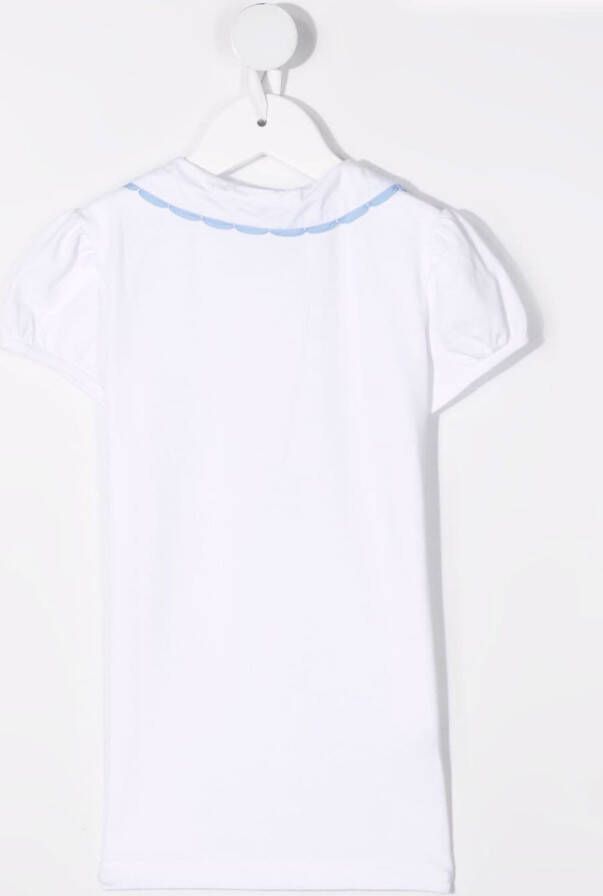 Siola Blouse met contrasterende afwerking Wit