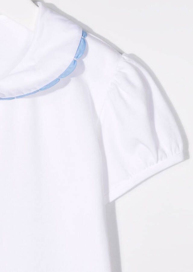 Siola Blouse met contrasterende afwerking Wit