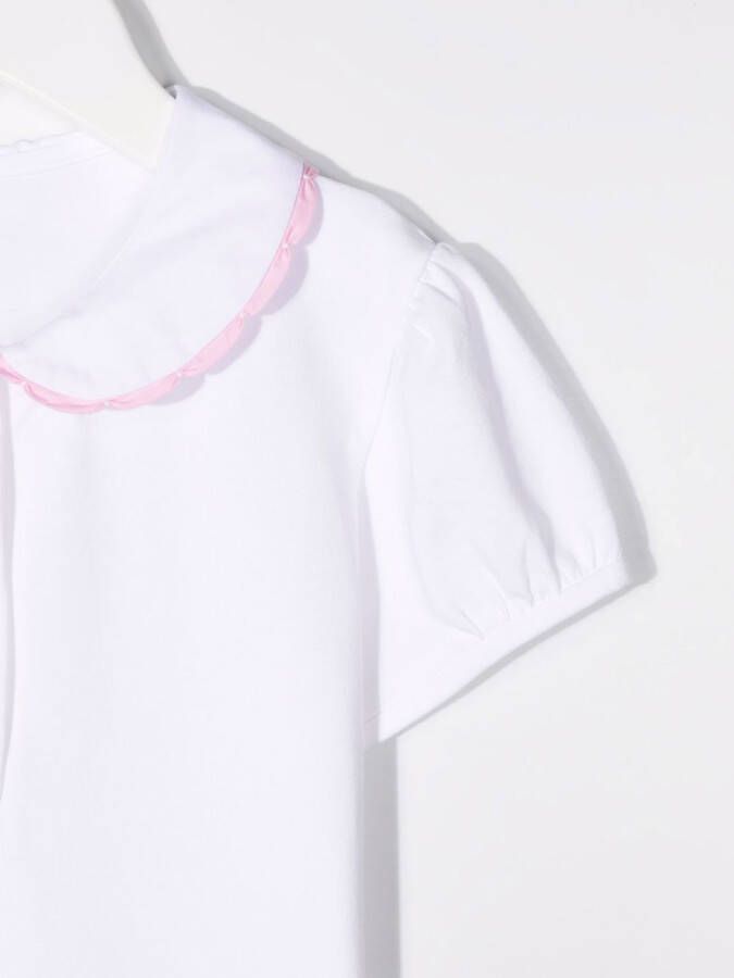 Siola Blouse met contrasterende afwerking Wit