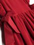 Siola Fluwelen jurk Rood - Thumbnail 3