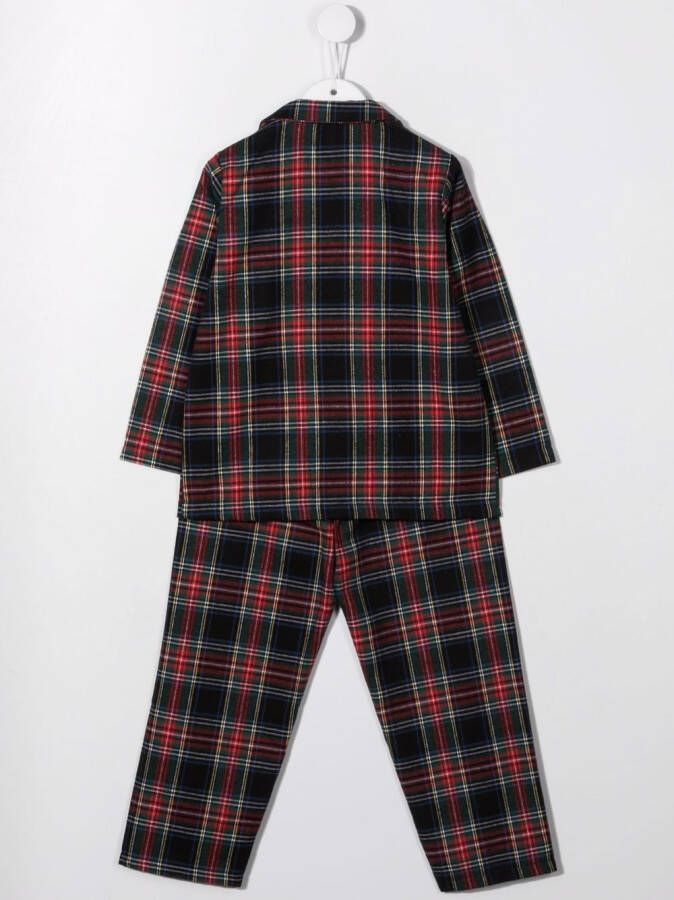 Siola Geruite pyjama Zwart