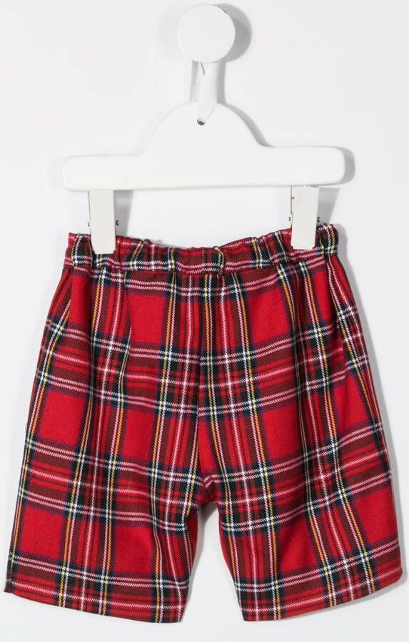 Siola Geruite shorts Rood