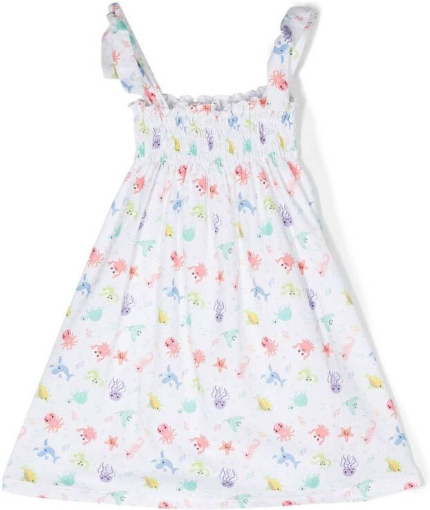 Siola Jurk met grafische print Wit