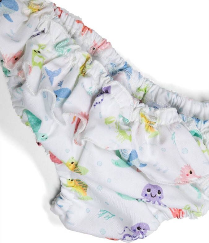 Siola Jurk met grafische print Wit