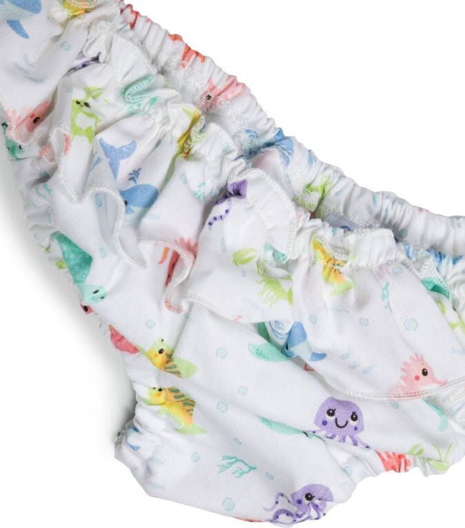 Siola Jurk met grafische print Wit