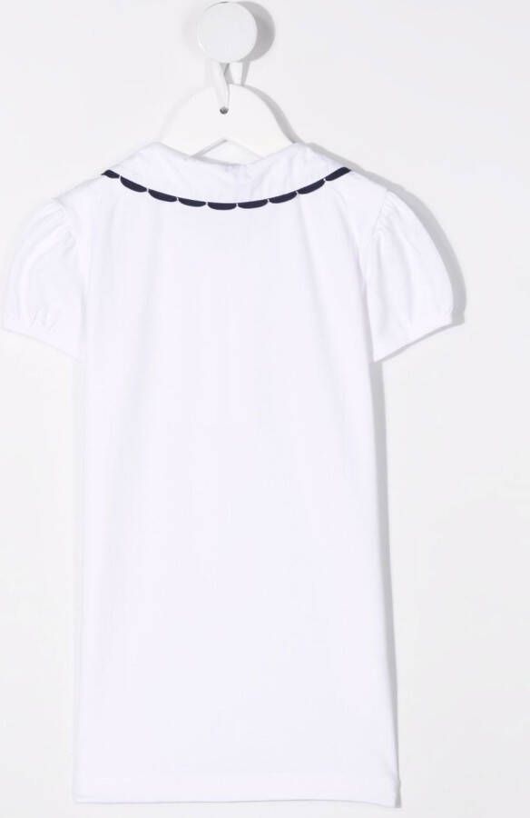Siola Poloshirt met contrasterende afwerking Wit