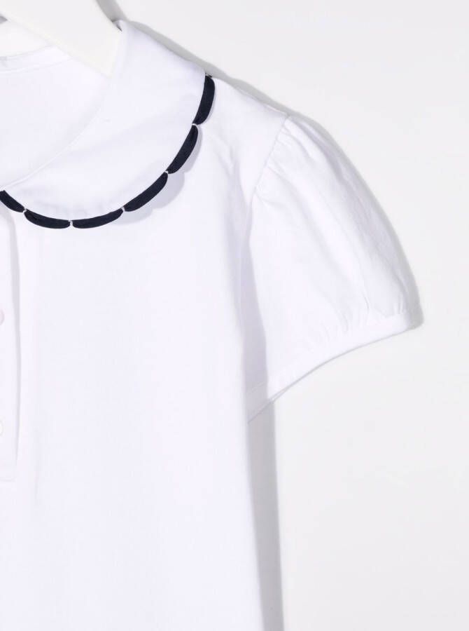 Siola Poloshirt met contrasterende afwerking Wit