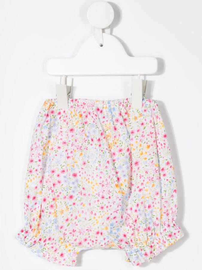 Siola Shorts met bloemenprint Beige