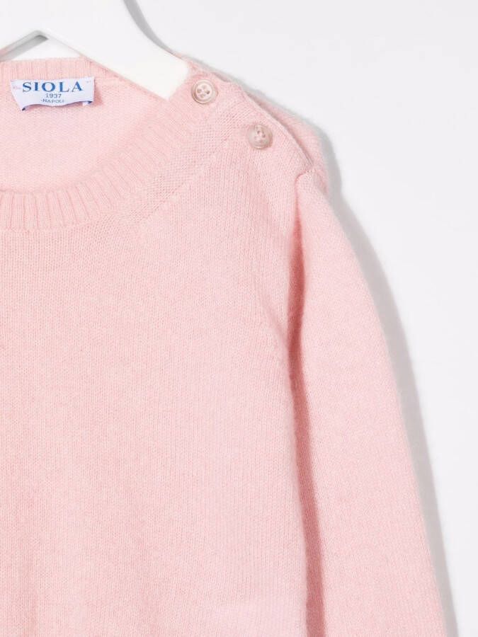 Siola Trui met knopen op de schouders Roze