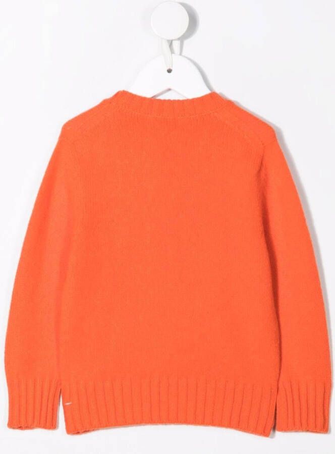 Siola Trui met V-hals Oranje