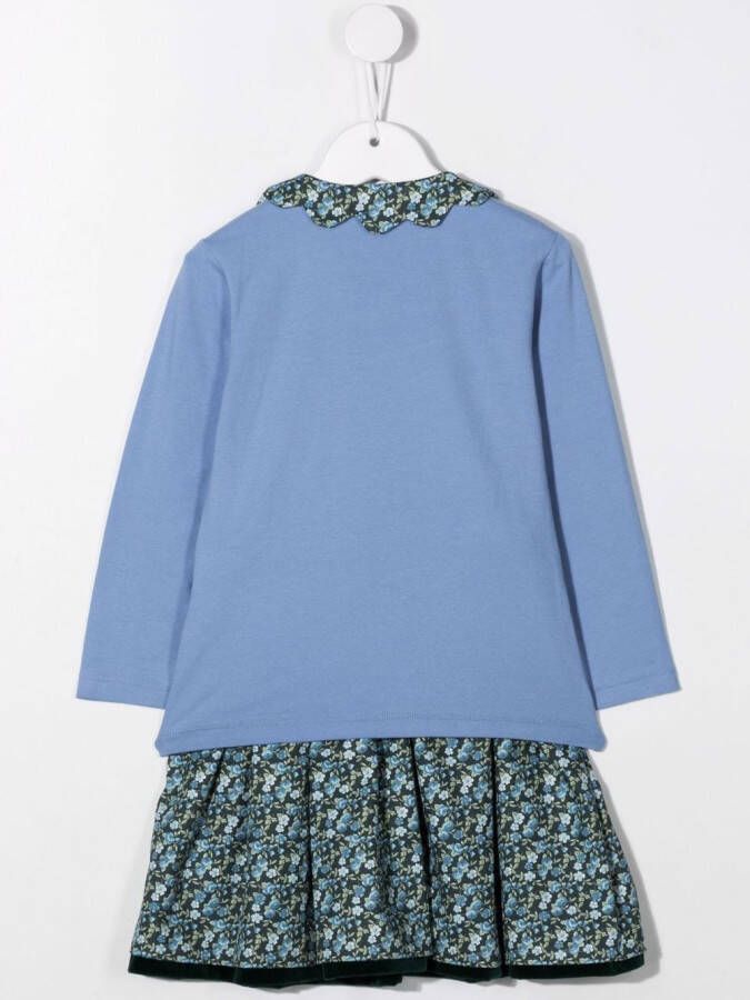 Siola Tweedelige set met bloemenprint Blauw