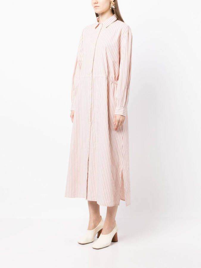 Skall Studio Gestreepte blousejurk Roze
