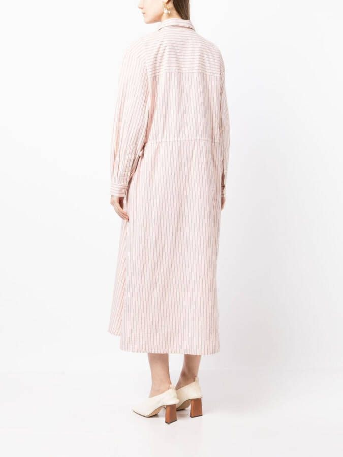 Skall Studio Gestreepte blousejurk Roze