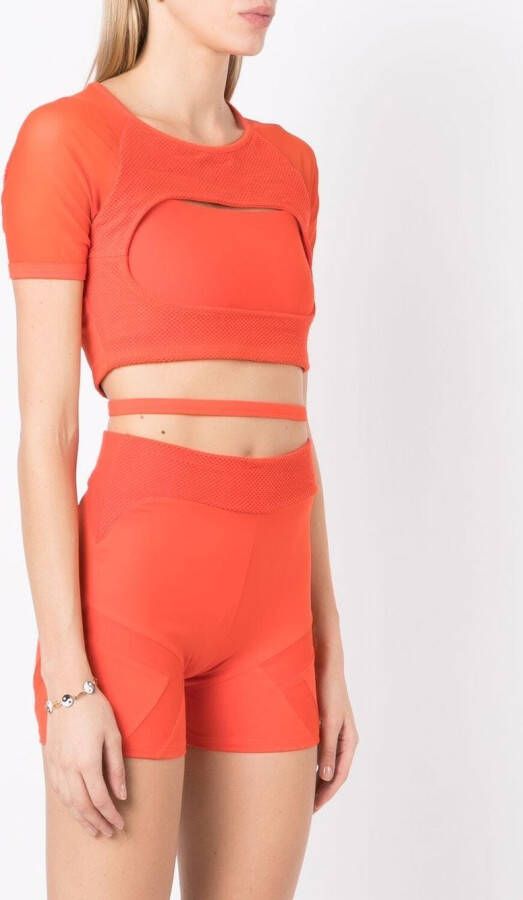 AMIR SLAMA GYM Cropped T-shirt Oranje