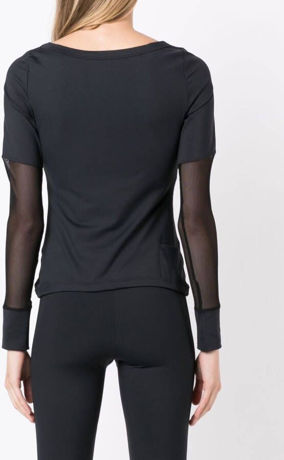 AMIR SLAMA GYM Semi-doorzichtig T-shirt Zwart