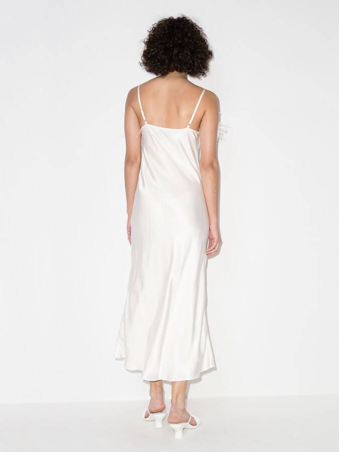 Sleeper Jurk met veren afwerking Wit