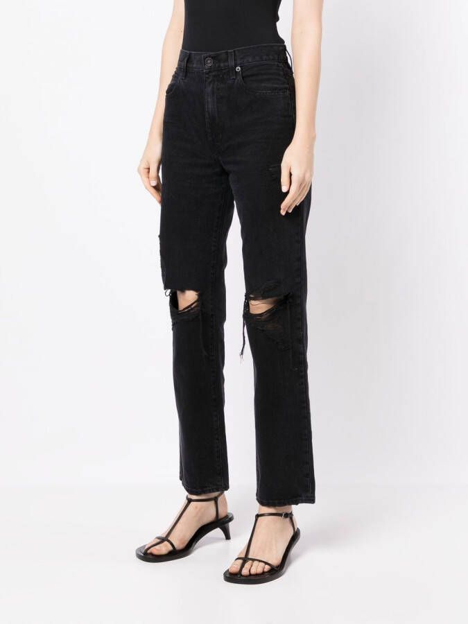 SLVRLAKE Jeans met gescheurd detail Zwart