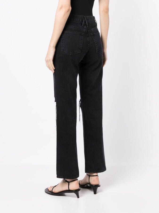 SLVRLAKE Jeans met gescheurd detail Zwart