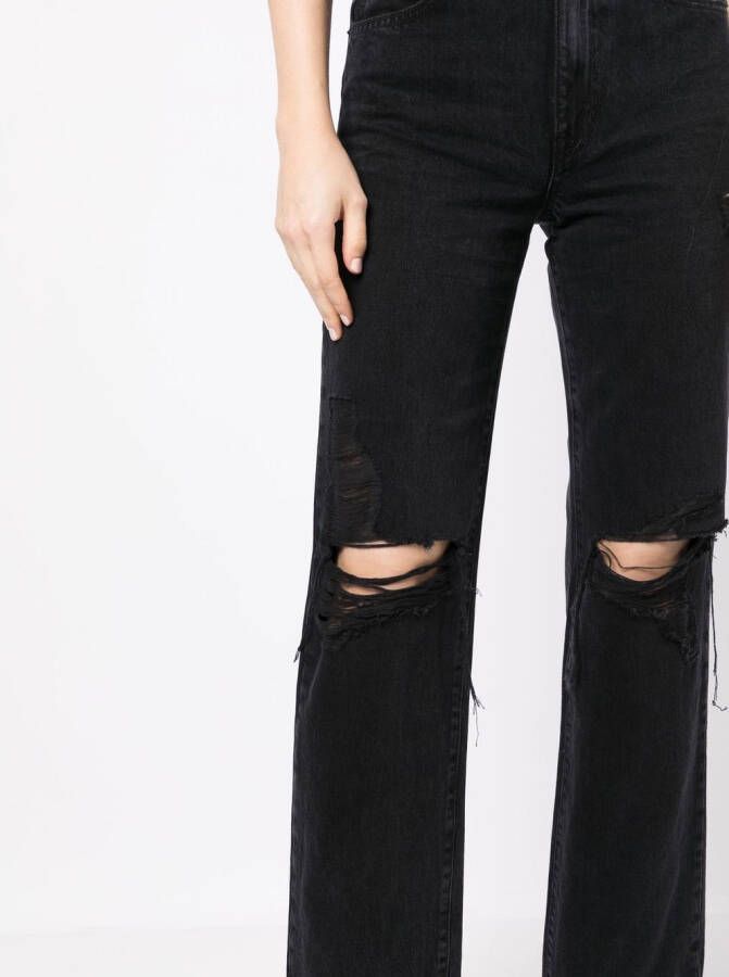 SLVRLAKE Jeans met gescheurd detail Zwart