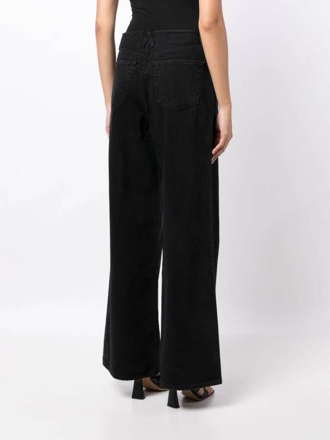 SLVRLAKE Jeans met wijde pijpen Zwart