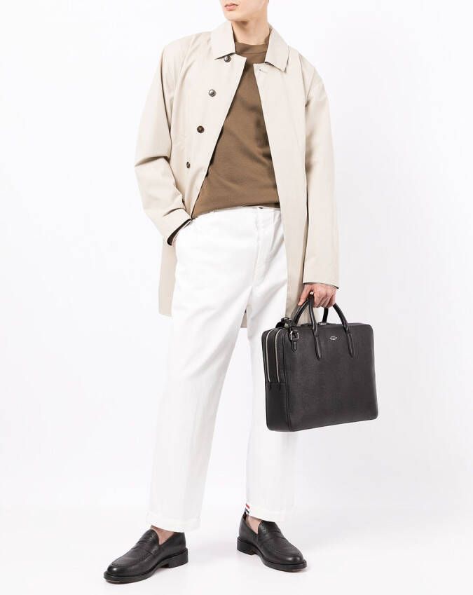 Smythson Leren laptoptas Zwart