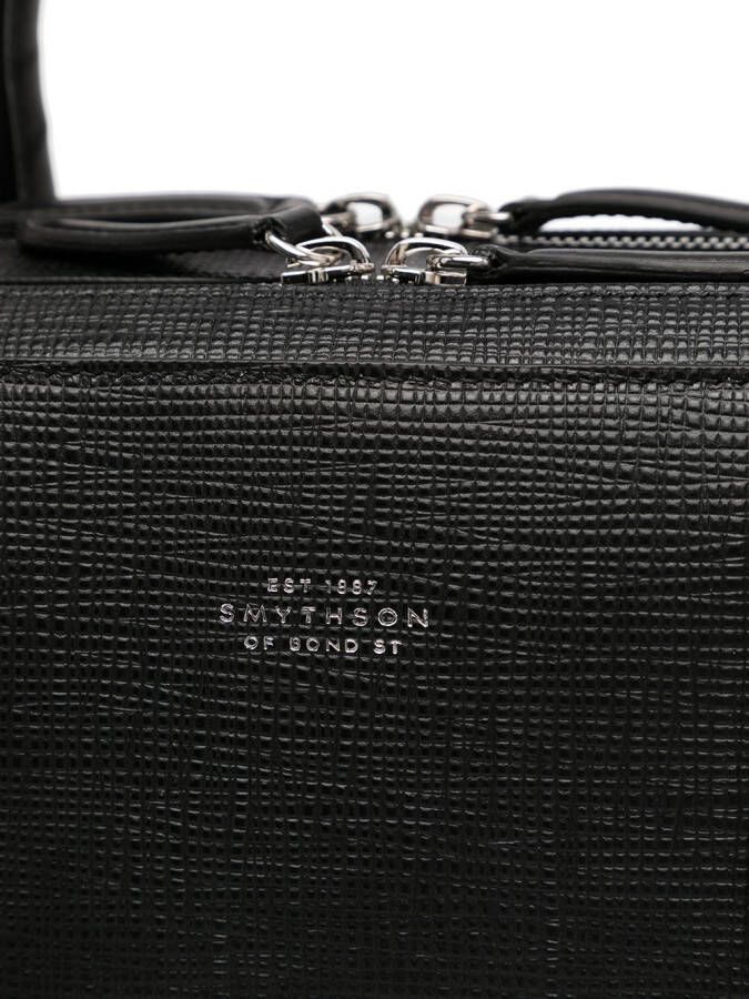 Smythson Leren laptoptas Zwart