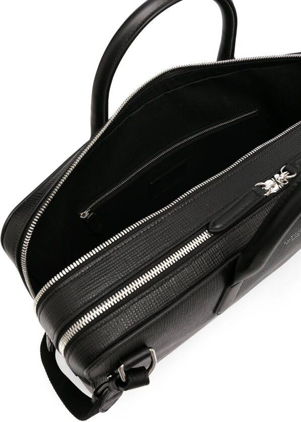 Smythson Leren laptoptas Zwart