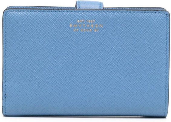 Smythson Leren pasjeshouder Blauw