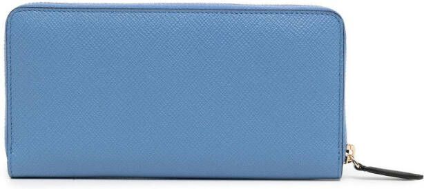 Smythson Leren portemonnee Blauw