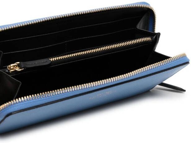 Smythson Leren portemonnee Blauw