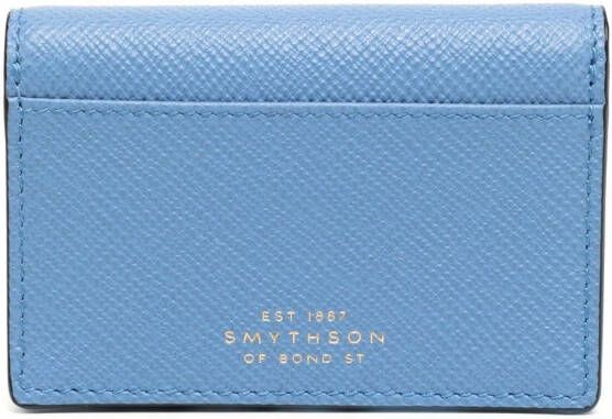 Smythson Leren portemonnee Blauw