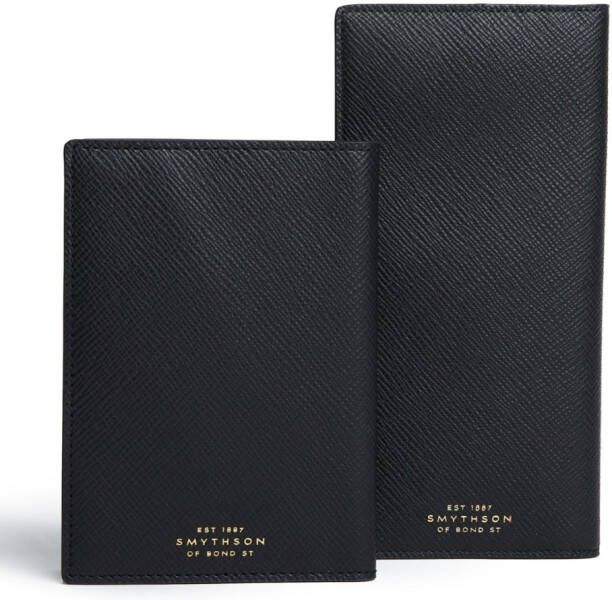 Smythson Leren portemonnee Zwart